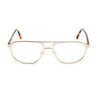 Tom Ford Eyeglasses Aviator Full Rim, Matte Black Frame and Clear Blue Light Block Lens FT5751-B002