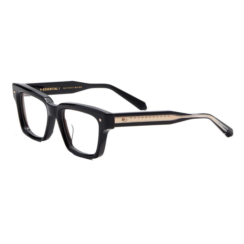 Valentino Eyeglasses Square Full Rim, Crystal Brown Swirl Frame and Clear Demo Lens Lens VLX-121B