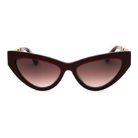 Moschino Sunglasses Cat Eye Full Rim, Metalized Burgundy Frame and Brown Gradient Lens MOS170/S0B17HA
