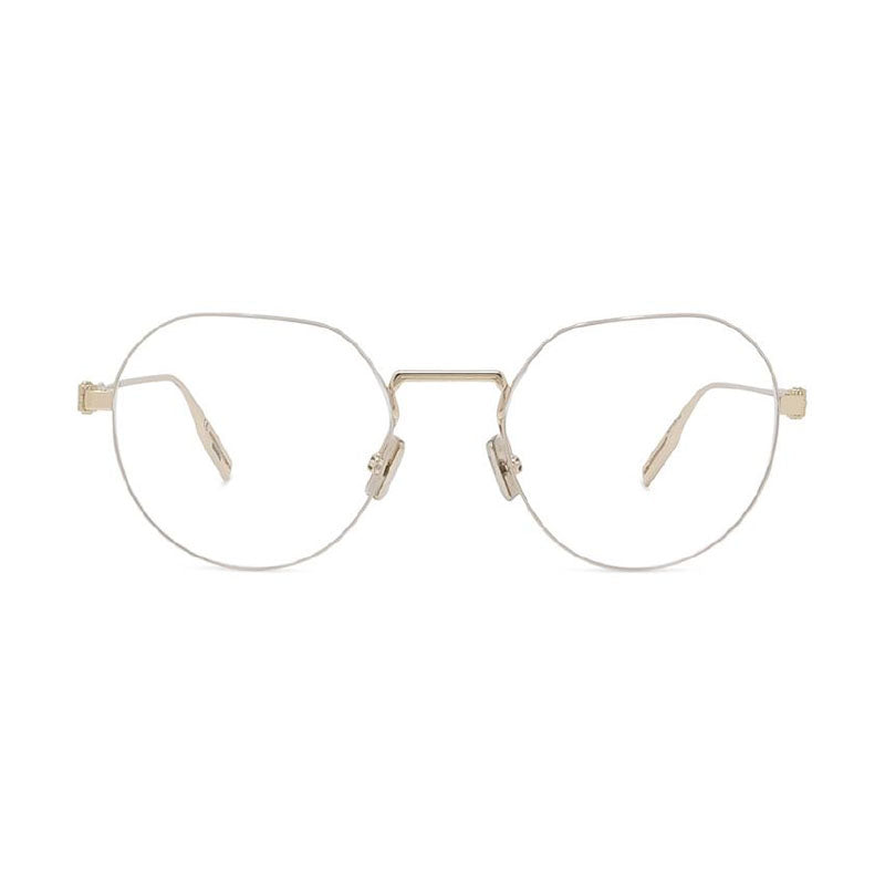 Dior Eyeglasses Round Full Rim, Shiny Gold Frame and Clear Demo Lens Lens NEODIOROR3UB000