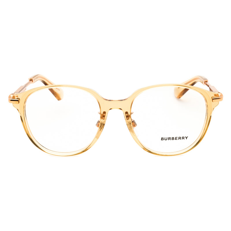 Burberry Eyeglasses Round Full Rim, Transparent Frame and Clear Demo Lenses Lens BE2412D3024