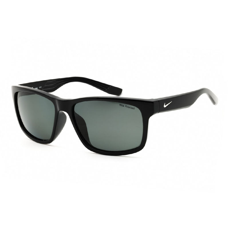 Nike Nike Sunglasses Rectangle Full Rim, Shiny Black Frame and Grey Polarized Lens NIKECRUISERPFQ4678010