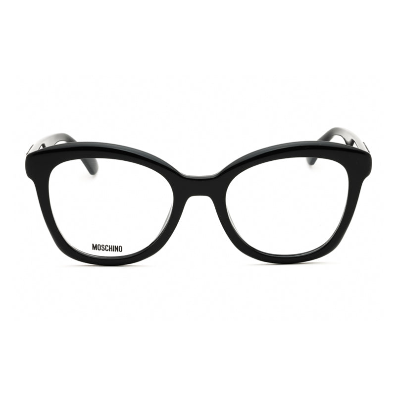 Moschino Eyeglasses Square Full Rim, Black Frame and Clear Demo Lenses Lens MOS636080700