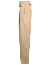Bottega Veneta Women High-Waisted Trousers With Cotton Belt