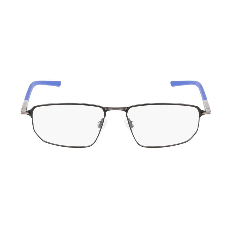 Nike Nike Eyeglasses Rectangle Full Rim, Matte Black/Astronomy Blue Frame and Clear Demo Lenses Lens NIKE6067004