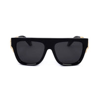 Roberto Cavalli Roberto Cavalli Sunglasses Aviator Full Rim, Shiny Black/Gold Frame and Grey Lens SRC014M0700