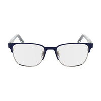 Lacoste Eyeglasses Rectangle Full Rim, Matte Blue Frame and Clear Demo Lenses Lens L2304424