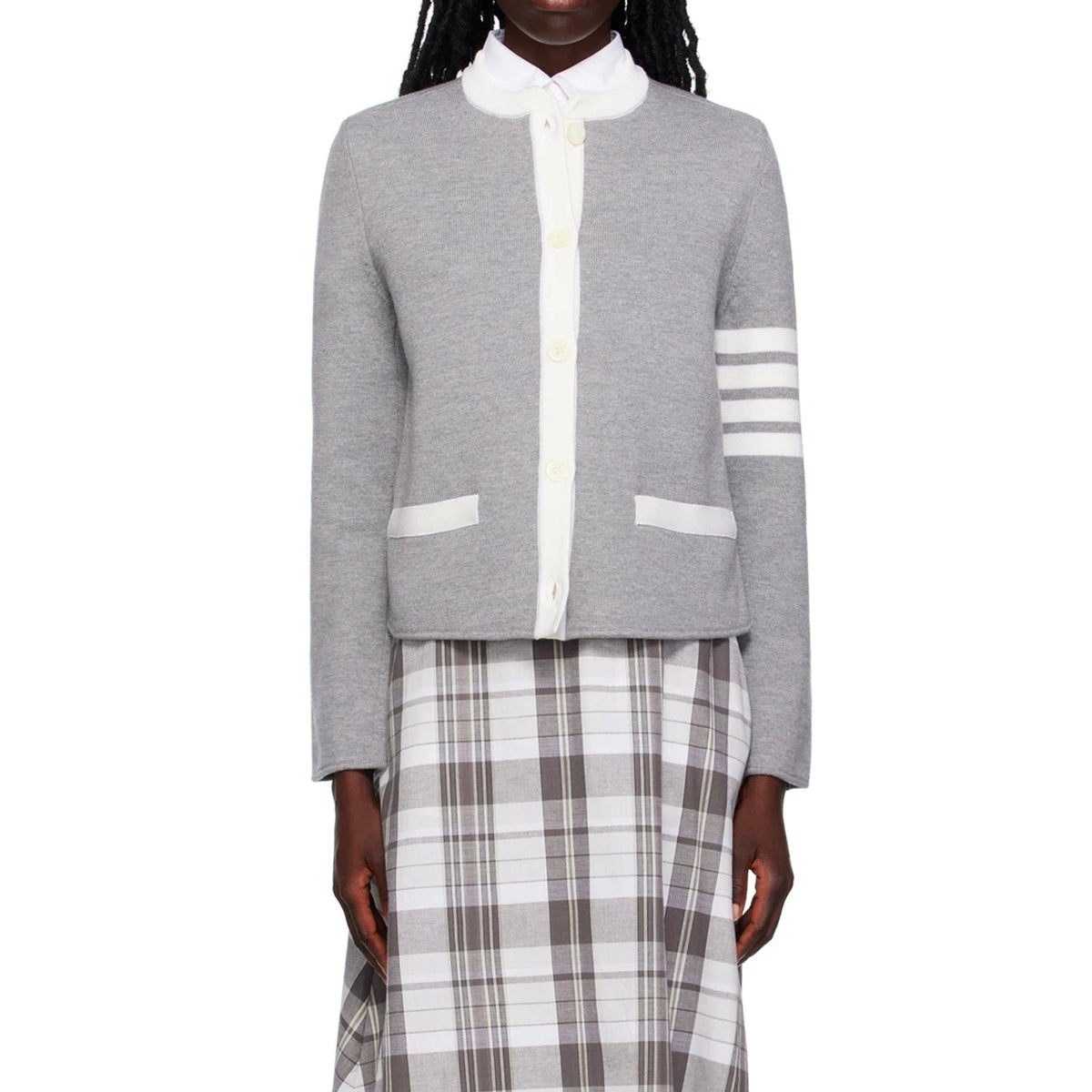 Thom Browne Thom Browne 4- Bar Wool Cardigan Women