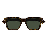 Gucci Sunglasses Square Full Rim, Dark Havana Frame and Bottle Green Lens GG1540S002