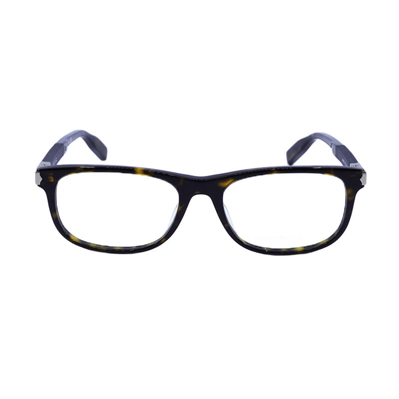Montblanc Eyeglasses Square Full Rim, Shiny Black Frame and Clear Demo Lens Lens MB0036O005
