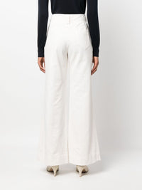 Forte_forte Forte_Forte Women White Wide Leg Trousers