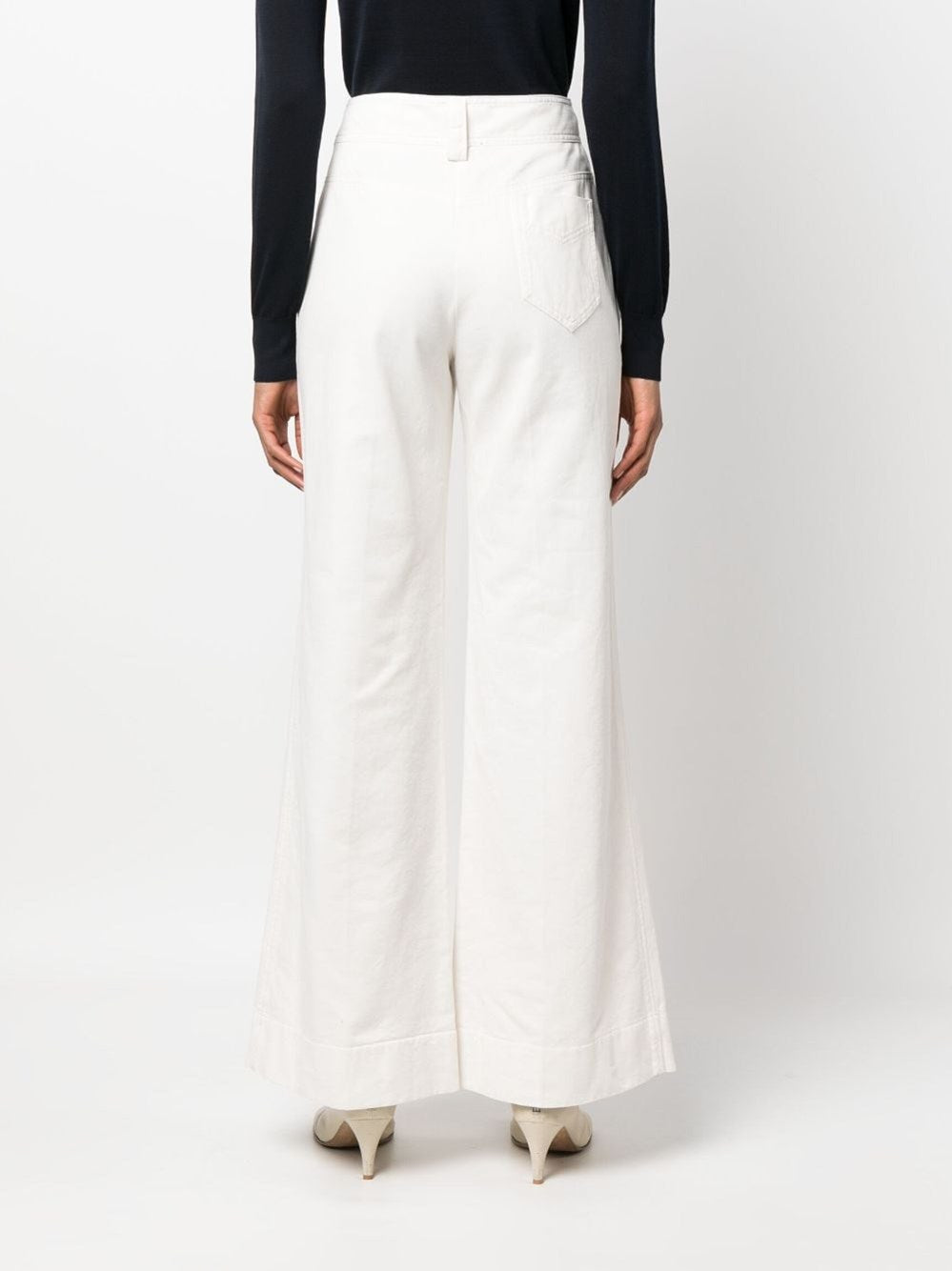 Forte_forte Forte_Forte Women White Wide Leg Trousers