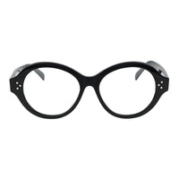 Celine Celine Eyeglasses Oval Full Rim, Shiny Black Frame and Clear Demo Lenses Lens CL50157F001
