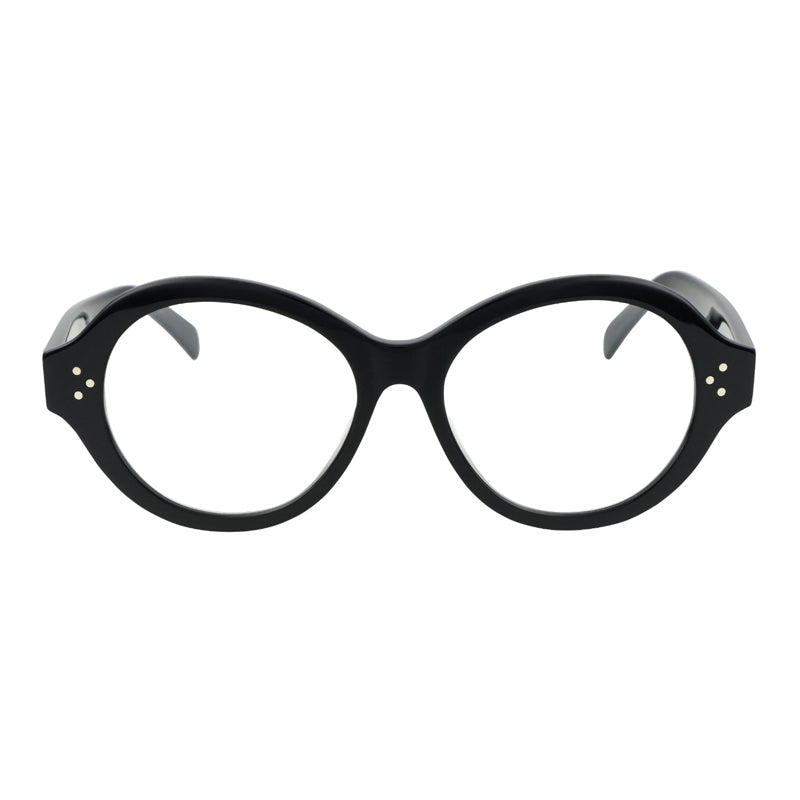 Celine Celine Eyeglasses Oval Full Rim, Shiny Black Frame and Clear Demo Lenses Lens CL50157F001