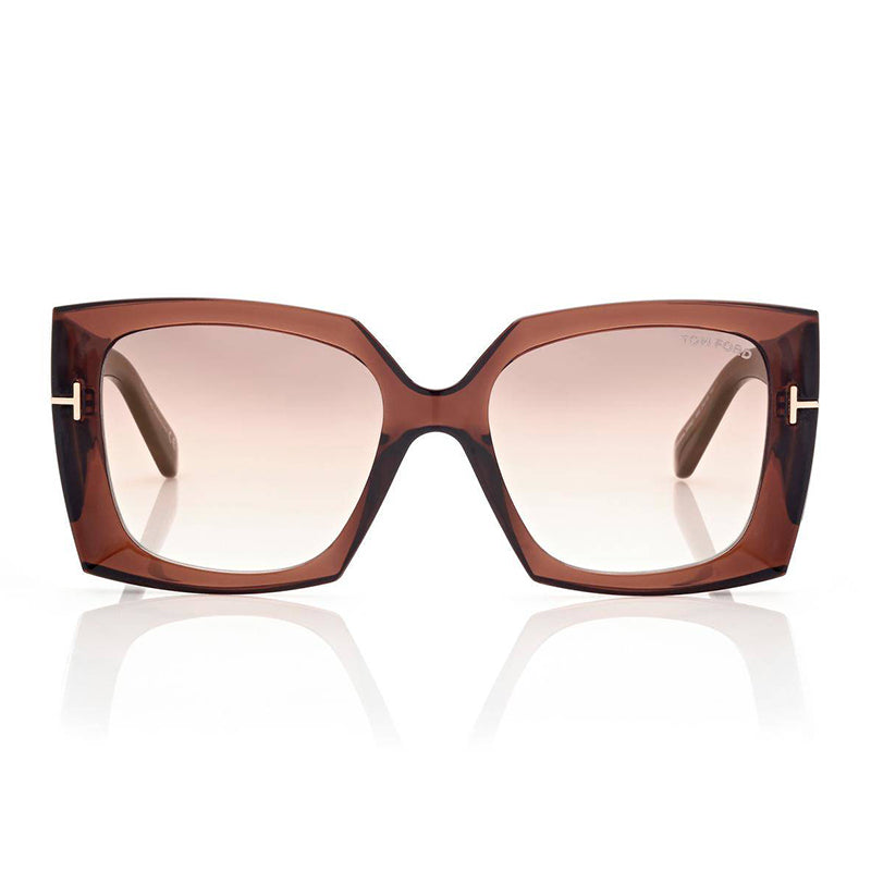 Tom Ford Tom Ford Sunglasses Square Full Rim, Dark Brown Frame and Mirror Brown Lens FT092148G