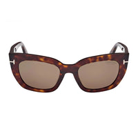 Tom Ford Sunglasses Cat Eye Full Rim, Blonde Havana Frame and Brown Lens FT119053E
