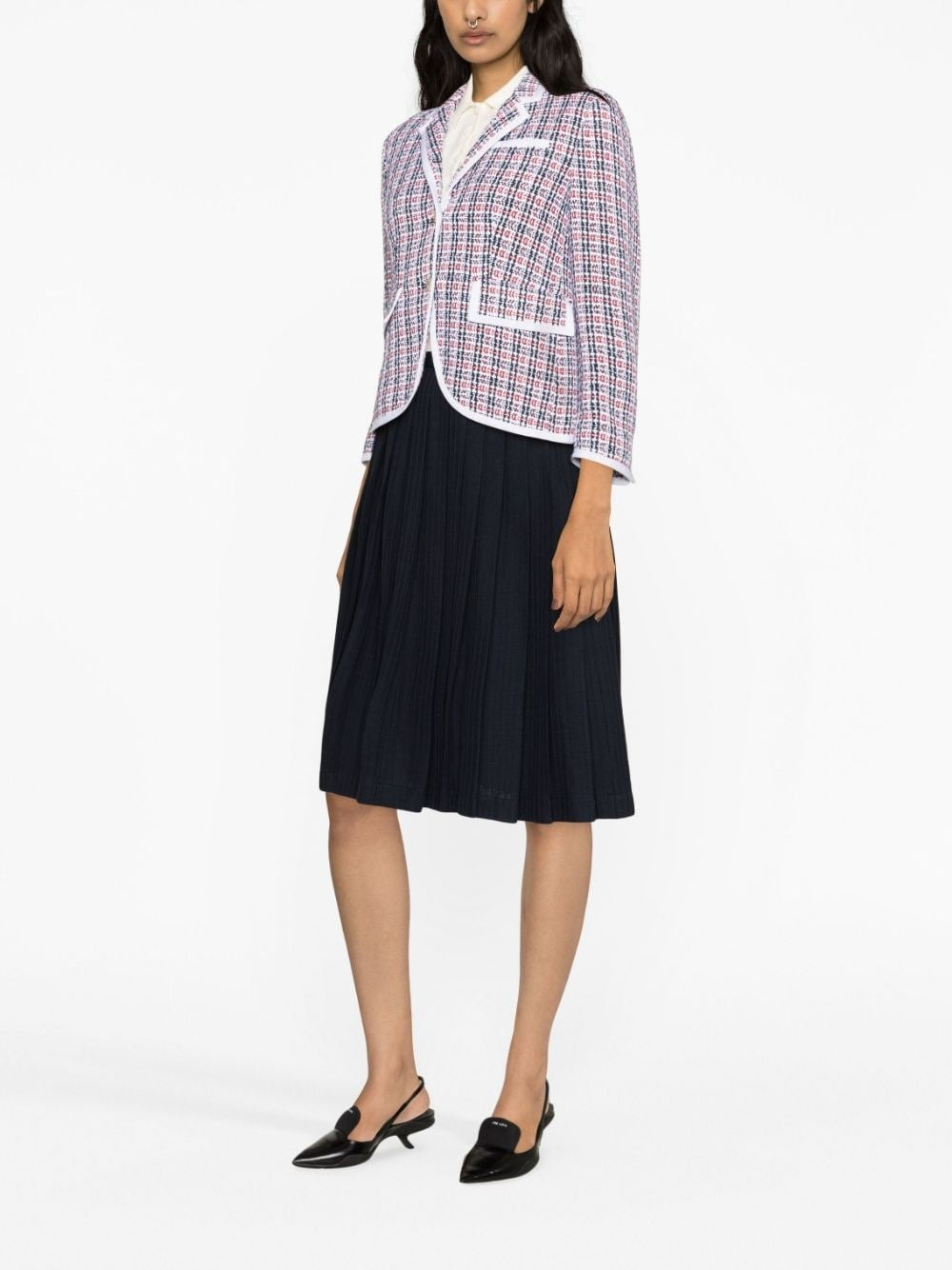 Thom Browne Women Cotton Tweed Blazer