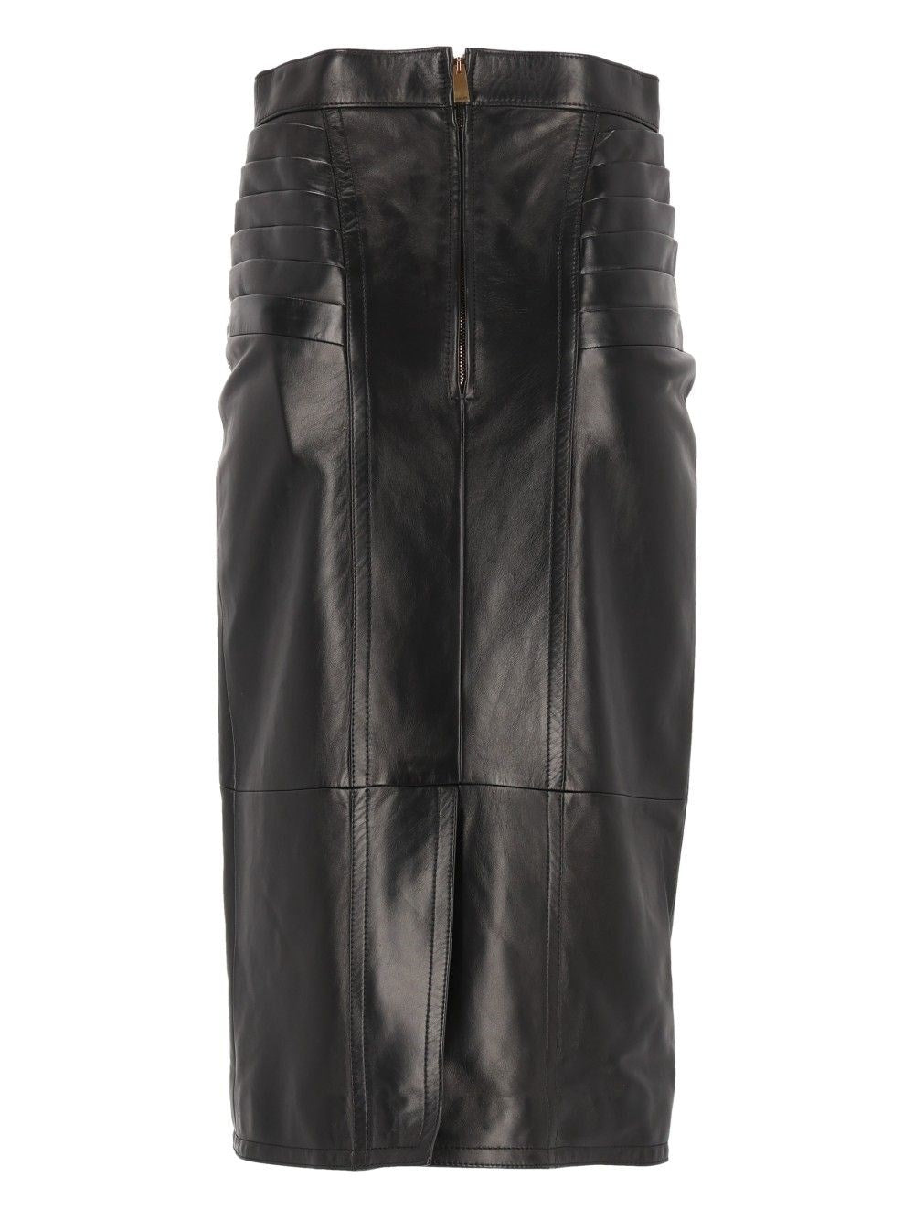 Versace Women Midi Skirt Made Of Nappa Leather