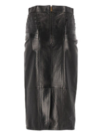 Versace Women Midi Skirt Made Of Nappa Leather