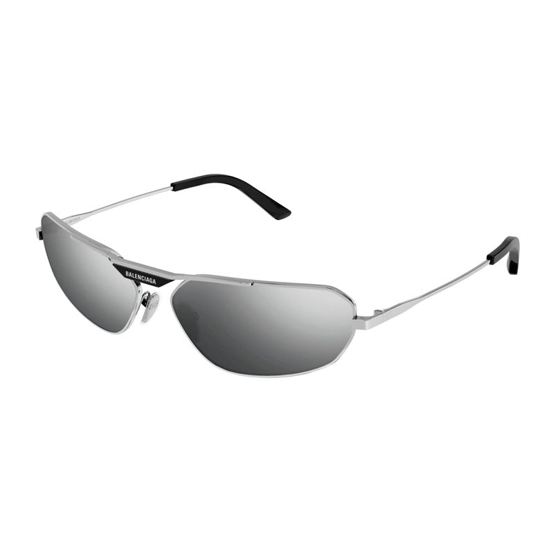 Balenciaga Sunglasses Geometric Full Rim, Grey Frame and Grey Lens BB0245S001