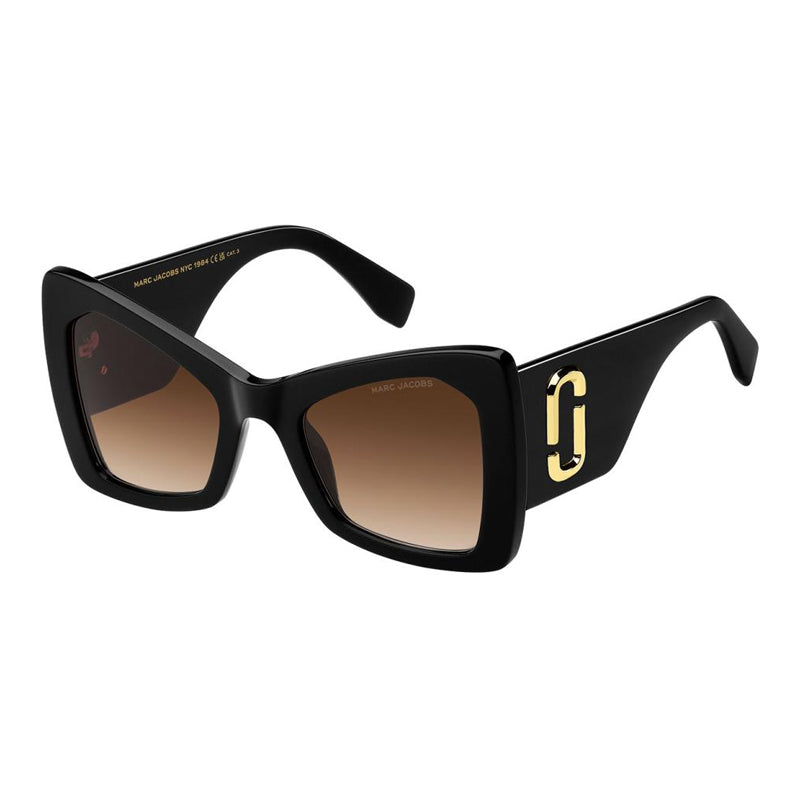 Marc Jacobs Marc Jacobs Sunglasses Cat Eye Full Rim, Black Frame and Brown Gradient Lens MARC761/S0807HA