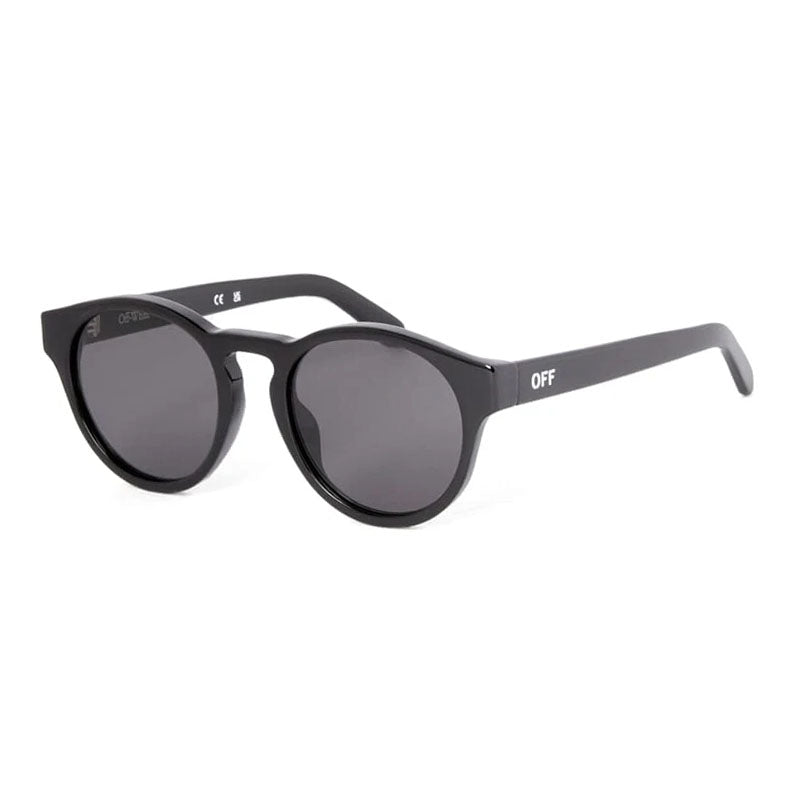 Off-White Off-White Sunglasses Round Full Rim, Black Frame and Dark Grey Lens OERI139OAKLAND1007