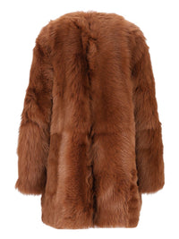 Toteme Women Short Silky Shearling Coat