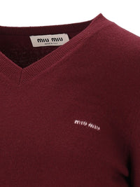 Miu Miu Women V-Neck Wool Sweater
