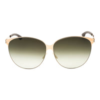 IC! Berlin Sunglasses Round Full Rim, Rose-Gold Warm Grey Frame and Green Gradient Brown Lens SWINGM1397032