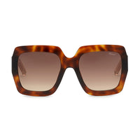 Chopard Sunglasses Square Full Rim, Shiny Havana Frame and Brown Gradient Lens SCH363M0909