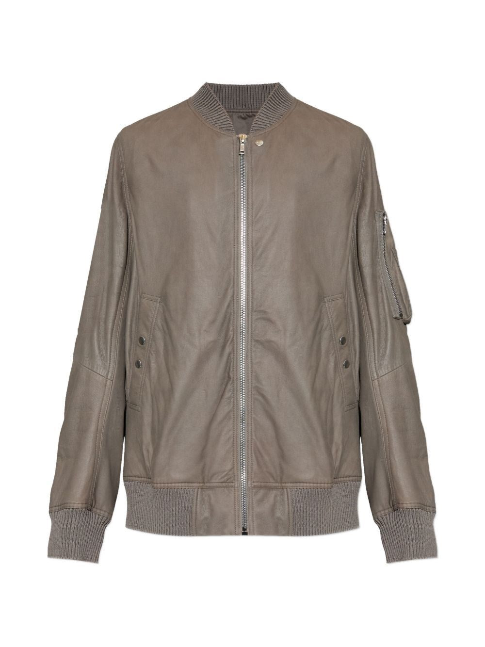 Rick Owens Men Aviator Leather Jacket