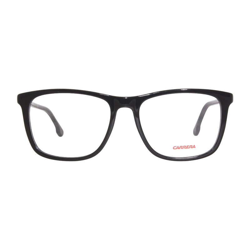 Carrera Carrera Eyeglasses Square Full Rim, Black Frame and Clear Demo Lenses Lens CARRERA263080700