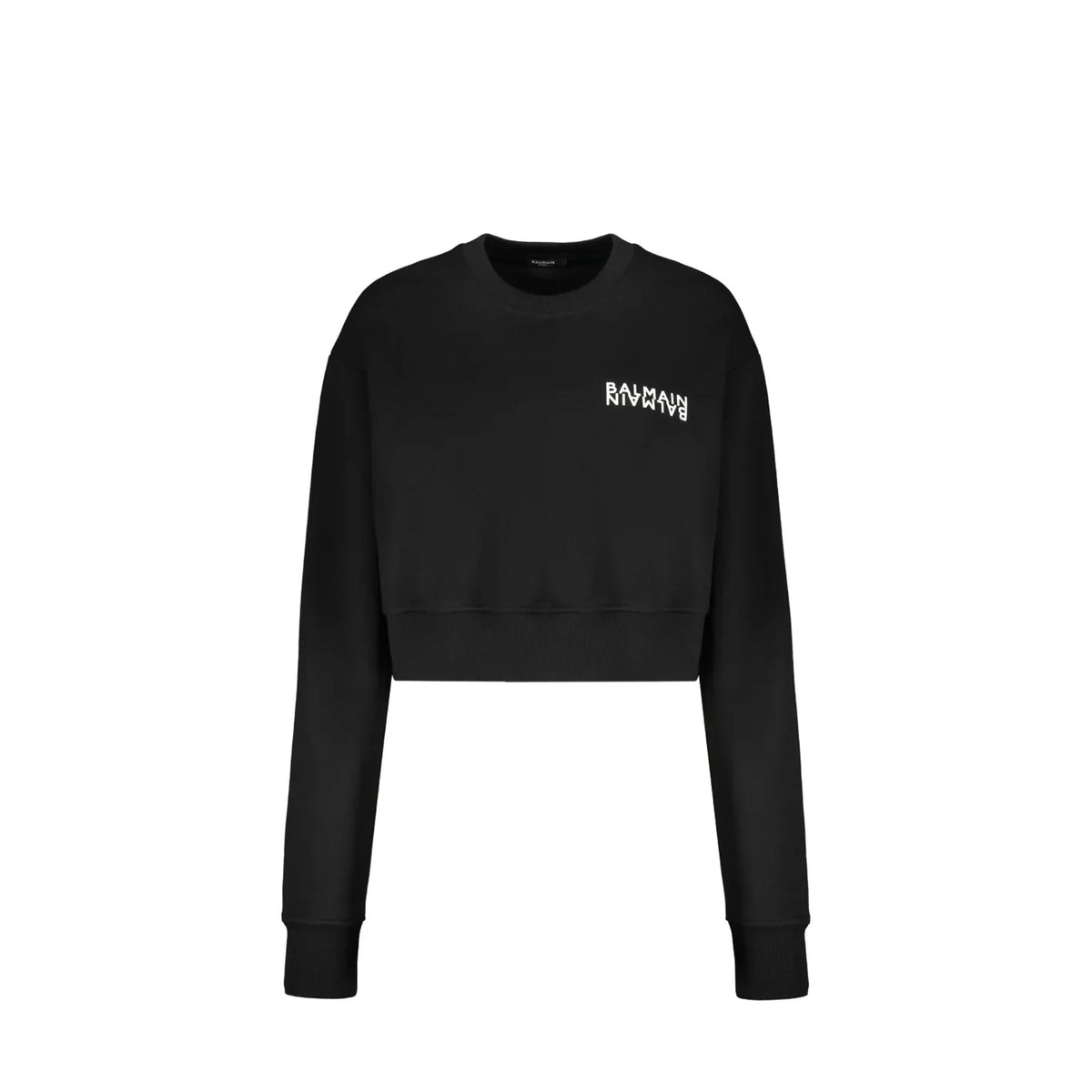 Balmain Balmain Cropped Logo Sweatshirt Women