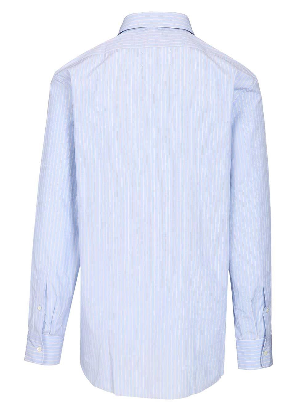 Maison Margiela Men Tailored Striped Cotton Shirt