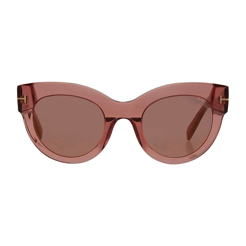 Tom Ford Sunglasses Cat Eye Full Rim, Dark Havana Frame and Bordeaux Gradient Lens FT106352T