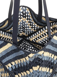 Loewe Paula's Ibiza Men Puzzle Fold Xl Tote Bag In Raffia