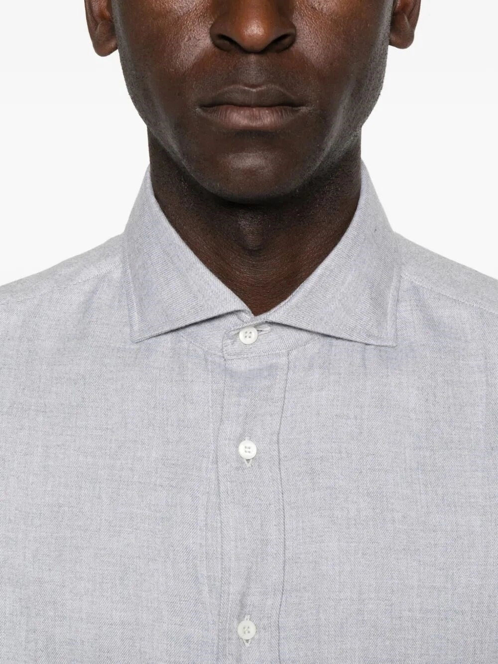 Brunello Cucinelli Men Cotton And Lyocell Shirt