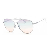 Tom Ford Tom Ford Sunglasses Aviator Full Rim, Shiny Palladium Frame and Purple Gradient Mirror Lens FT078416Z