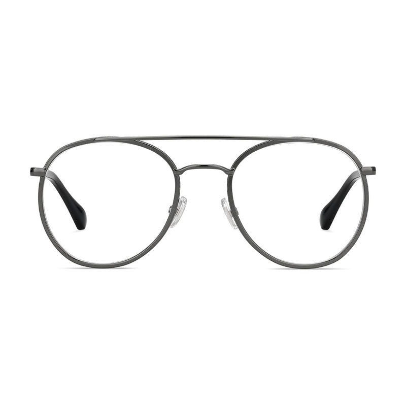 Jimmy Choo Eyeglasses Round Full Rim, Silver Tone Frame and Clear Demo Lenses Lens JC2300YB700