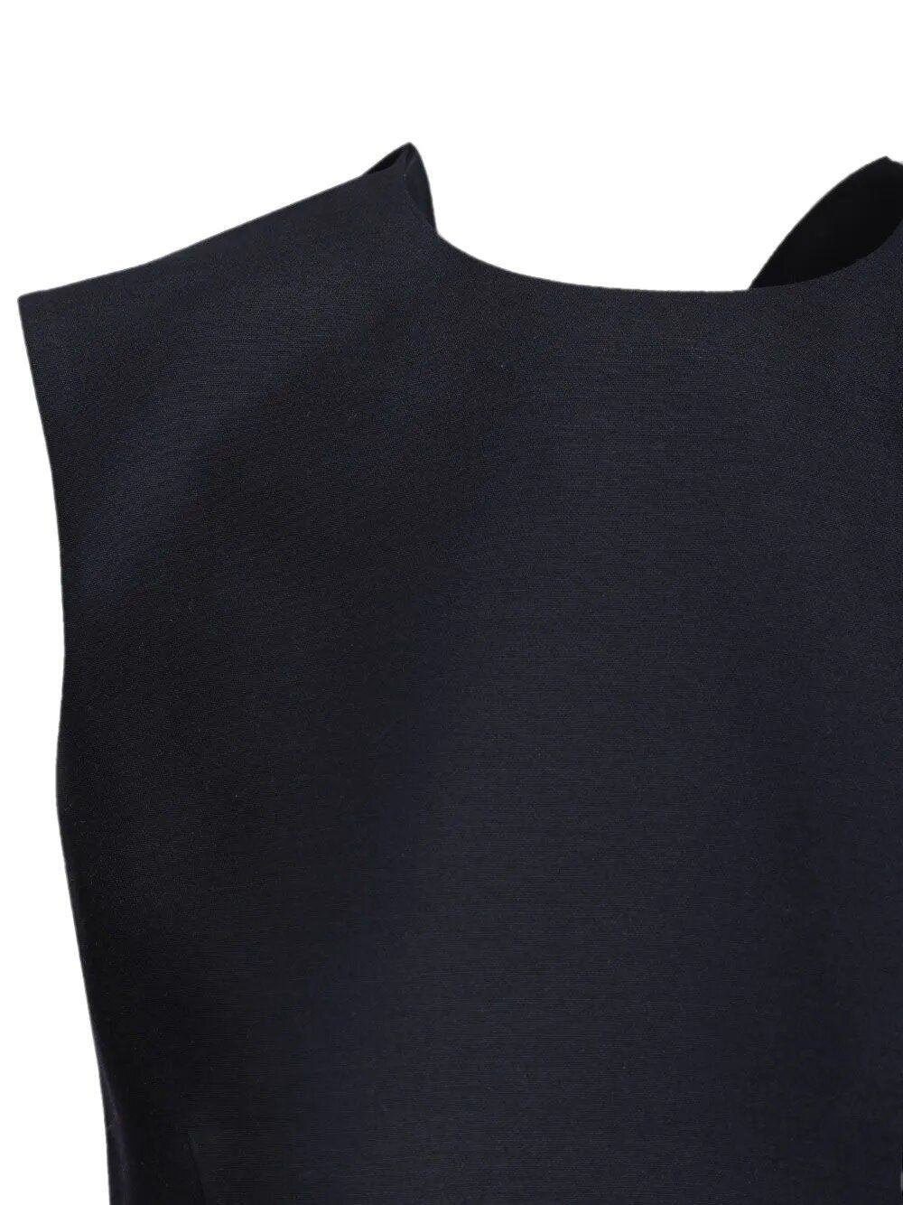 Balenciaga Women Mini Abito A Trapezio In Lana E Seta