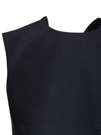 Balenciaga Women Mini Abito A Trapezio In Lana E Seta