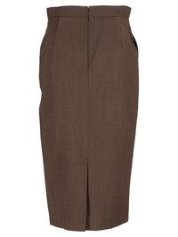 Max Mara Women Wool Gabardine Pencil Skirt