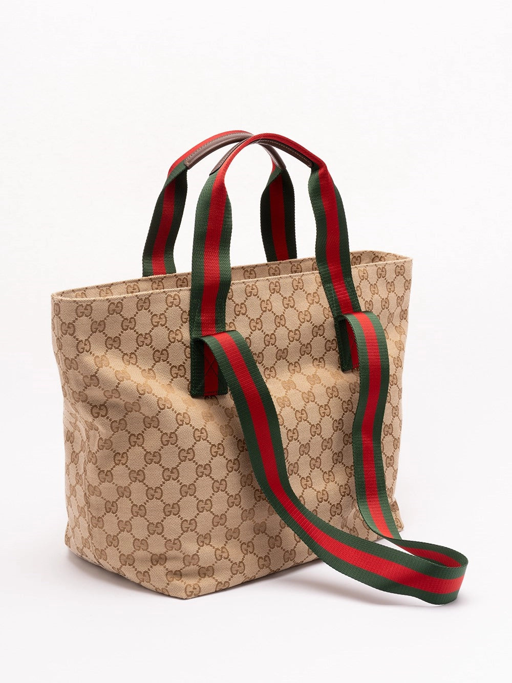Gucci Men `Gg` Canvas Tote Bag