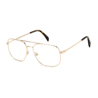 David Beckham David Beckham Eyeglasses Square Full Rim, Gold Frame and Clear Demo Lenses Lens DB10960J5G00