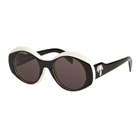 Palm Angels Sunglasses Round Full Rim, Black/White Frame and Grey Lens PERI027SDOYLE0107