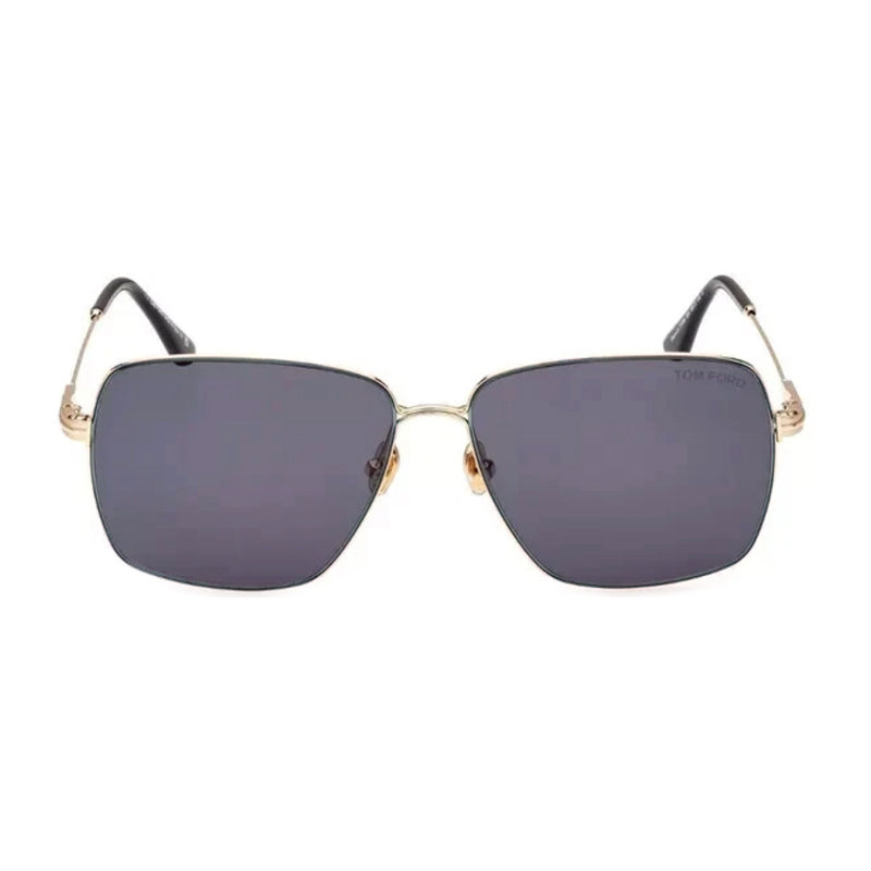 Tom Ford Sunglasses Square Full Rim, Rose Gold Frame and Green Lens FT099428N