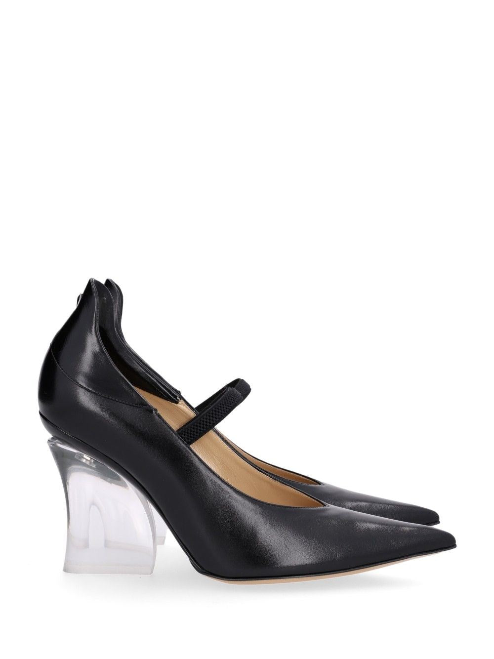 Fendi Fendi Women Leather Pumps With Transparent Heel