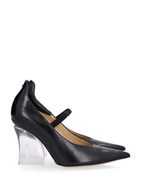 Fendi Fendi Women Leather Pumps With Transparent Heel