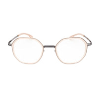 IC! Berlin Eyeglasses Round Full Rim, Shiny Aubergine Ice Tea Matte Frame and Clear Demo Lenses Lens RAJAD0094H301
