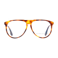 Victoria Beckham Eyeglasses Aviator Full Rim, Havana Frame and Clear Demo Lenses Lens VB2602215